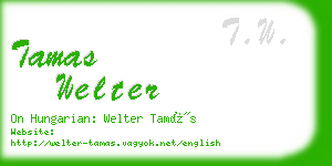 tamas welter business card